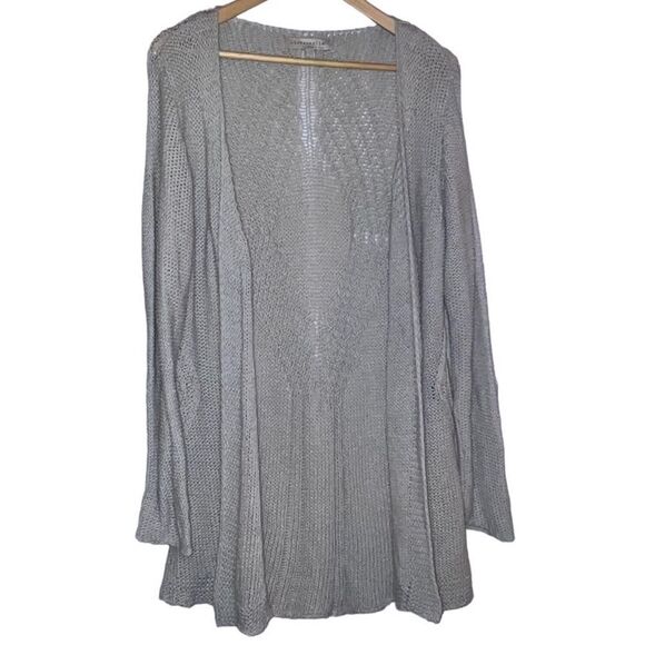 LARGE ~ Tan ~ Lineamaglia ~ Knit Tunic Cardigan ~ EUC - Picture 1 of 6